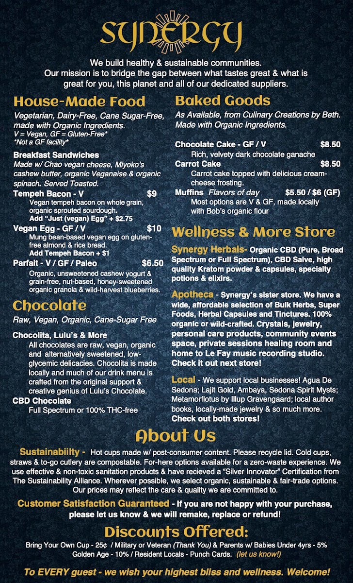 Menu - Synergy photo 1