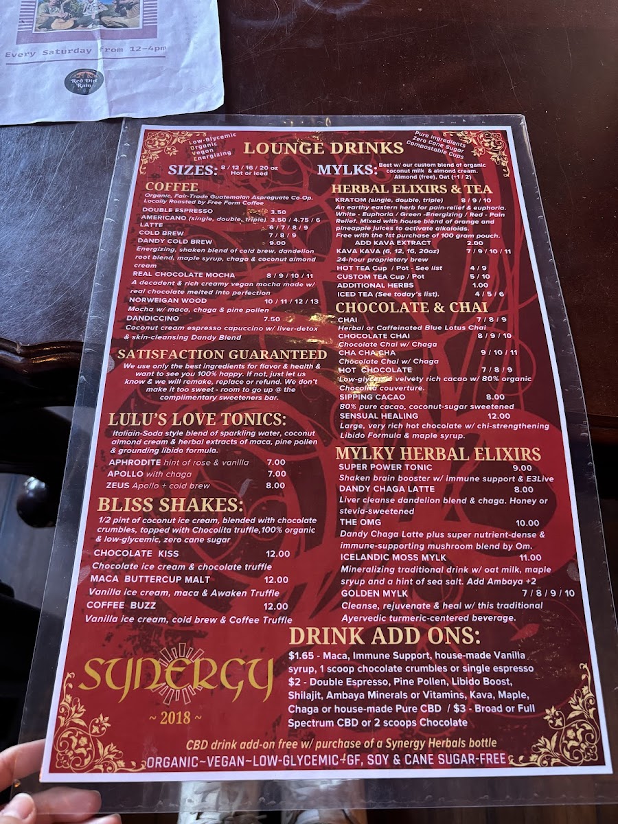 Menu - Synergy photo 3